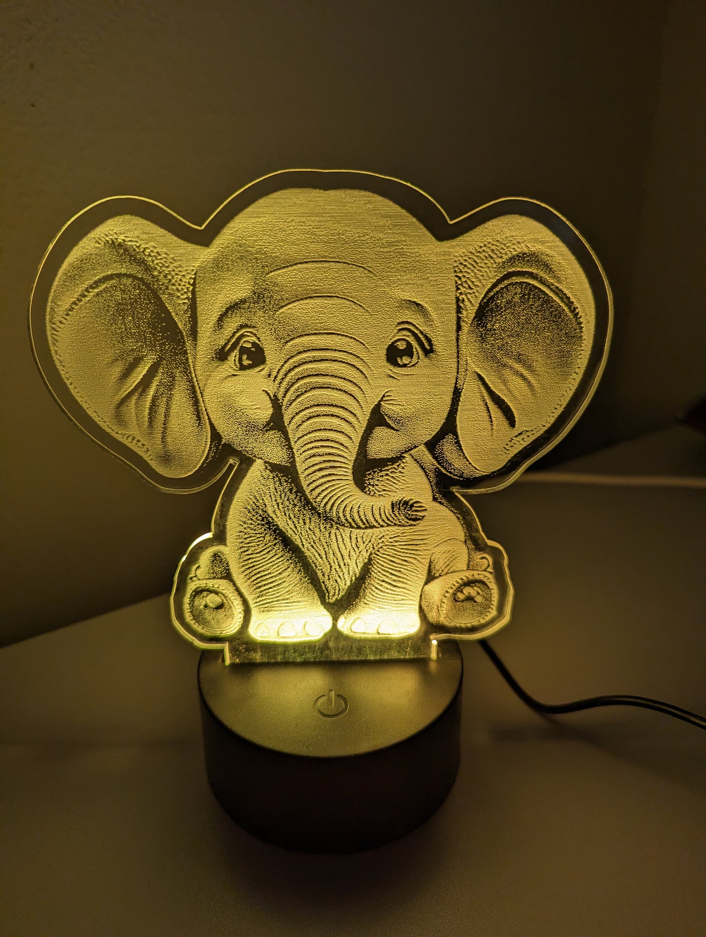 LED Nachtlicht Elefant Acryl