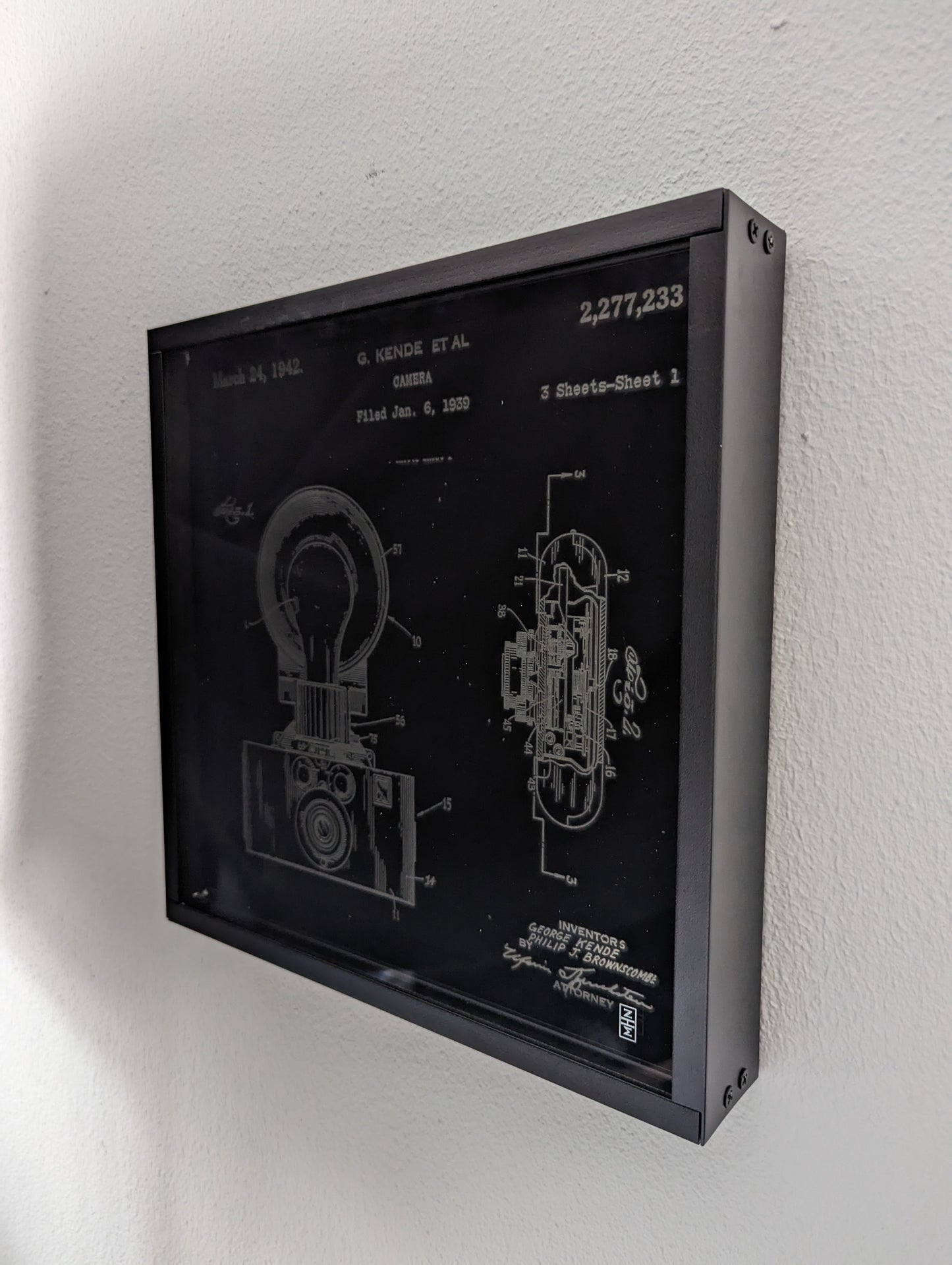 Patentkunst Vintage Fotografie Blueprint