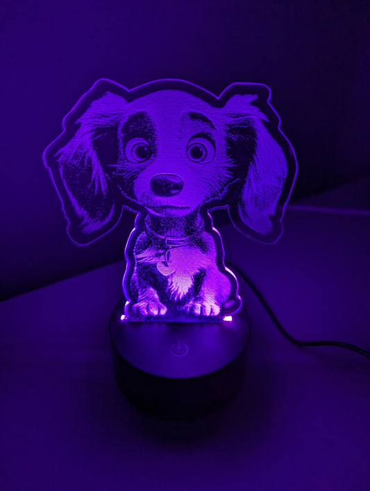 LED Nachtlicht Hund Acryl