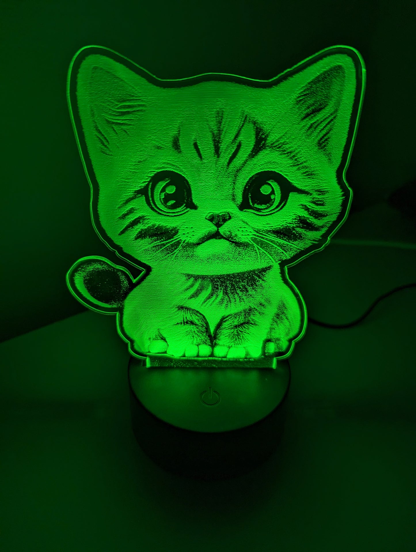 LED Nachtlicht Katze Acryl